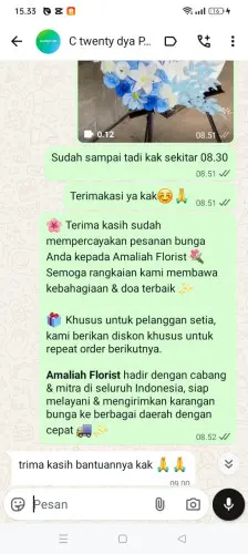Testimonial Standing Flower senopati